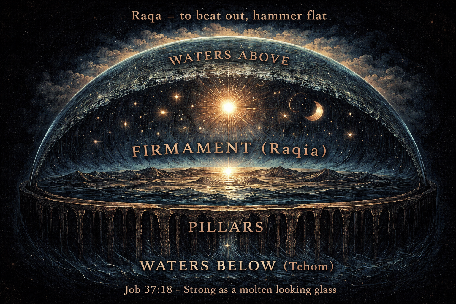 The Firmament Raqia - Biblical Cosmology Diagram