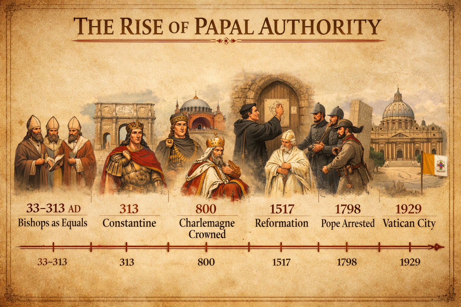 Papacy Rise Timeline