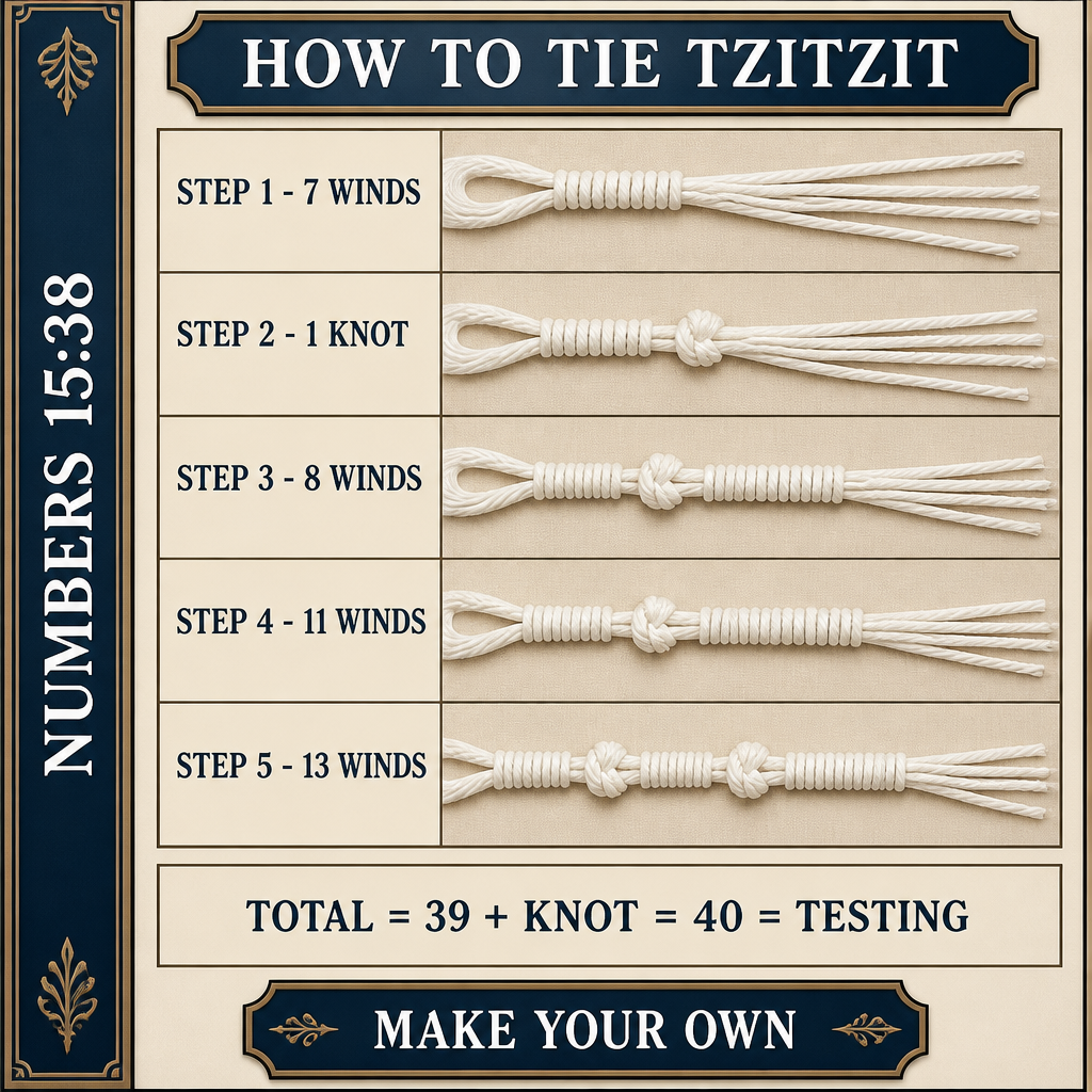 ADULT Tzitzit Garment Diagram