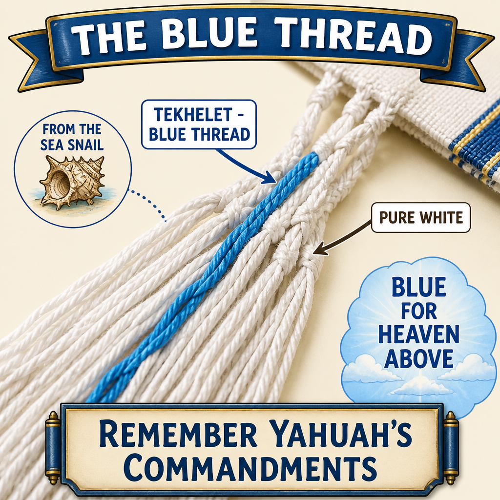 CHILD Tzitzit Blue Thread