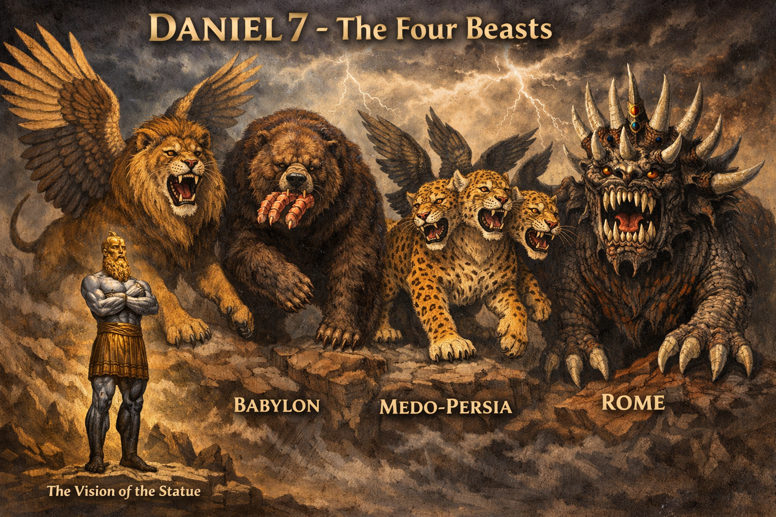Daniel 7 Four Beasts