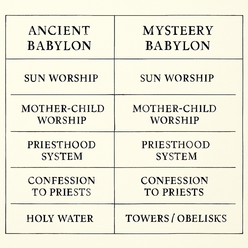 Two Babylons Comparison