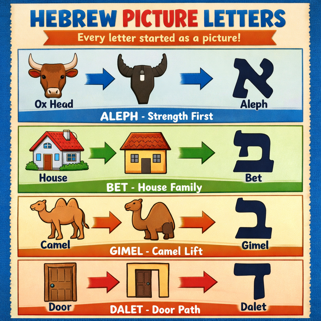 CHILD Hebrew Picture Letters
