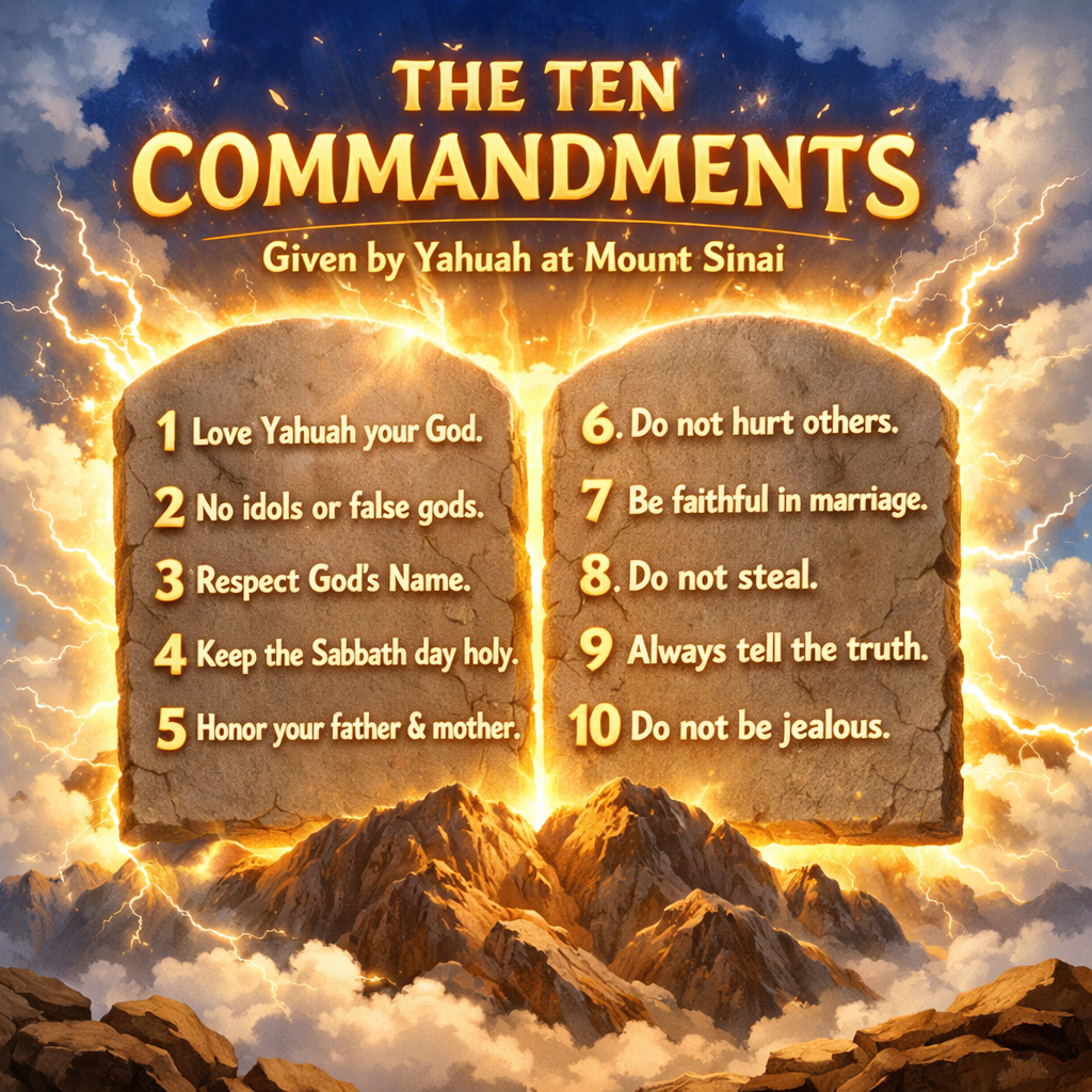 CHILD Ten Commandments Tablets