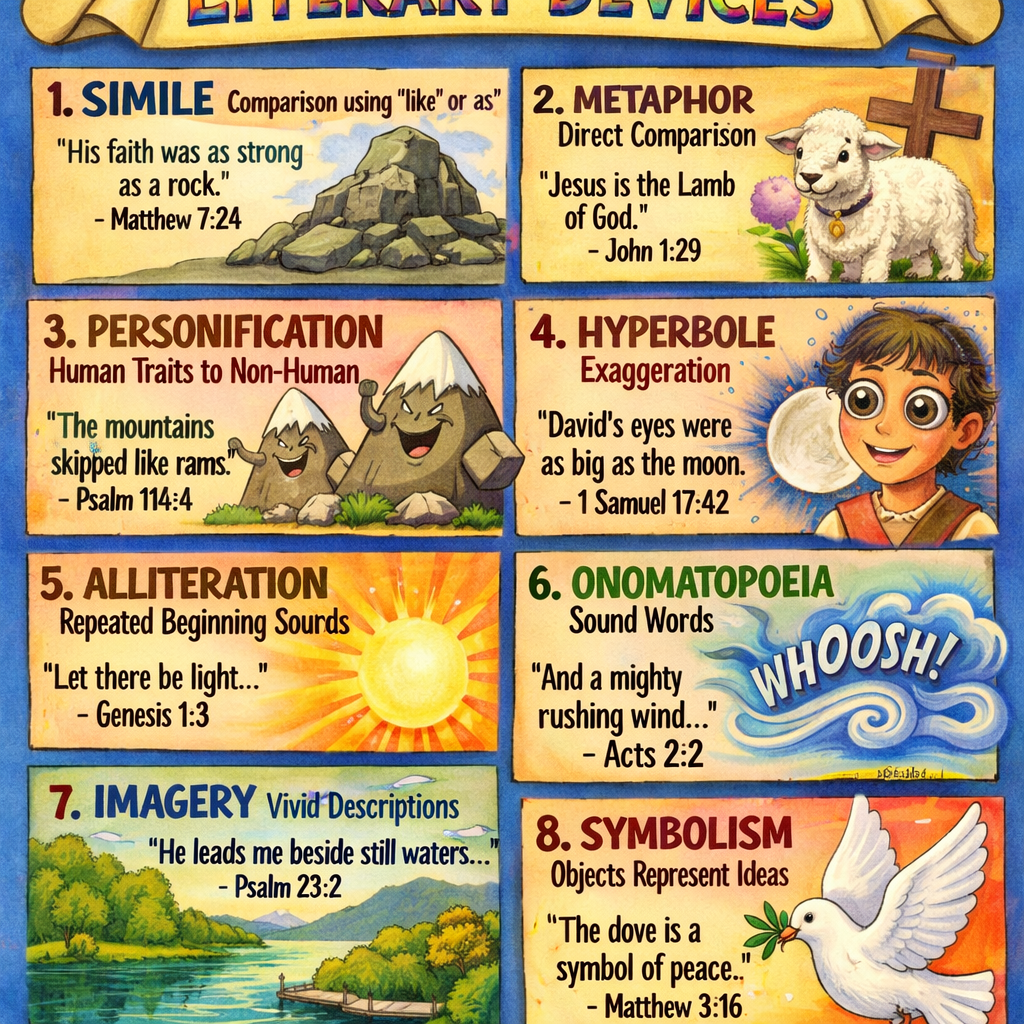 YOUTH literary devices poster